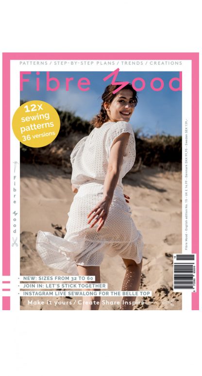 A sewing pattern magazine from Fibre Mood on The Fold Line. A magazine with 12 patterns and 36 style variations for summer, including women’s dresses, tops, trousers and children’s shorts.