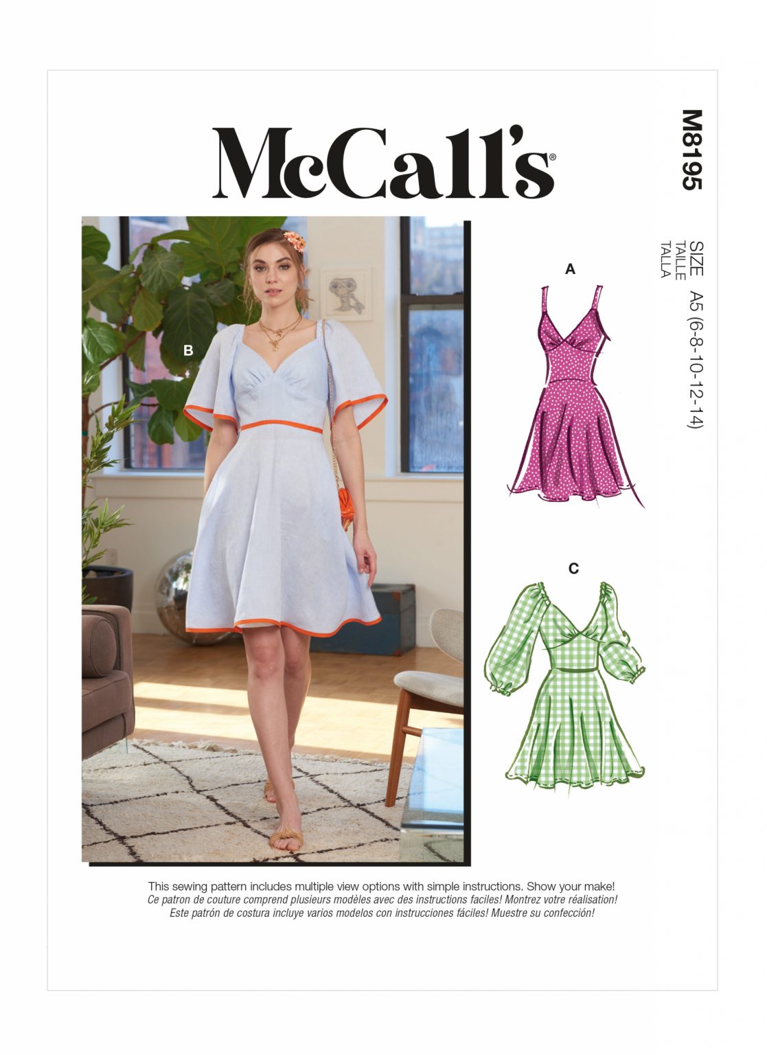 McCalls Dresses M8195 - The Fold Line