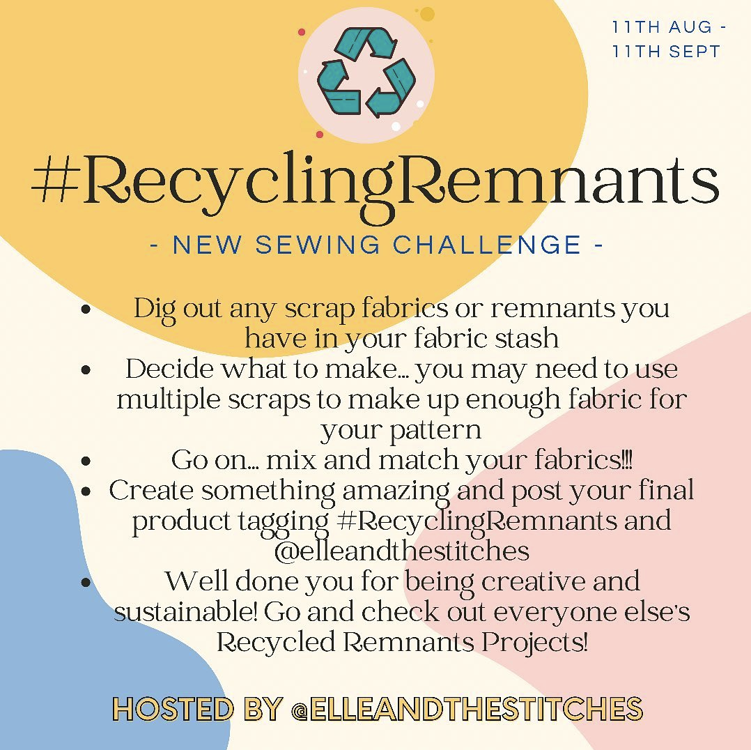 Recycling Remnants challenge hosted by Elle Stitches