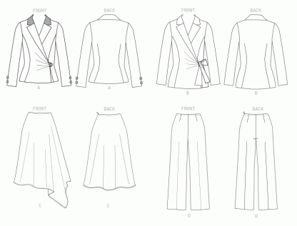 Butterick Jacket, Skirt and Trousers B6820 - The Fold Line