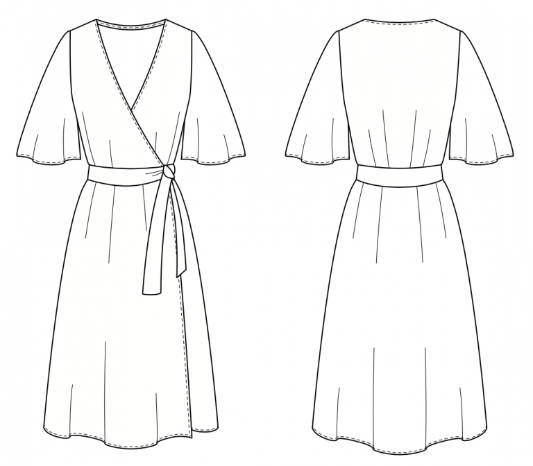 I AM Patterns Octarine Wrap Dress - The Fold Line