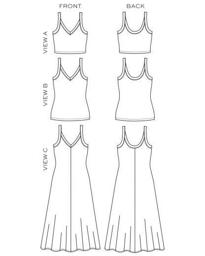 True Bias Zoey Tank and Dress - The Fold Line
