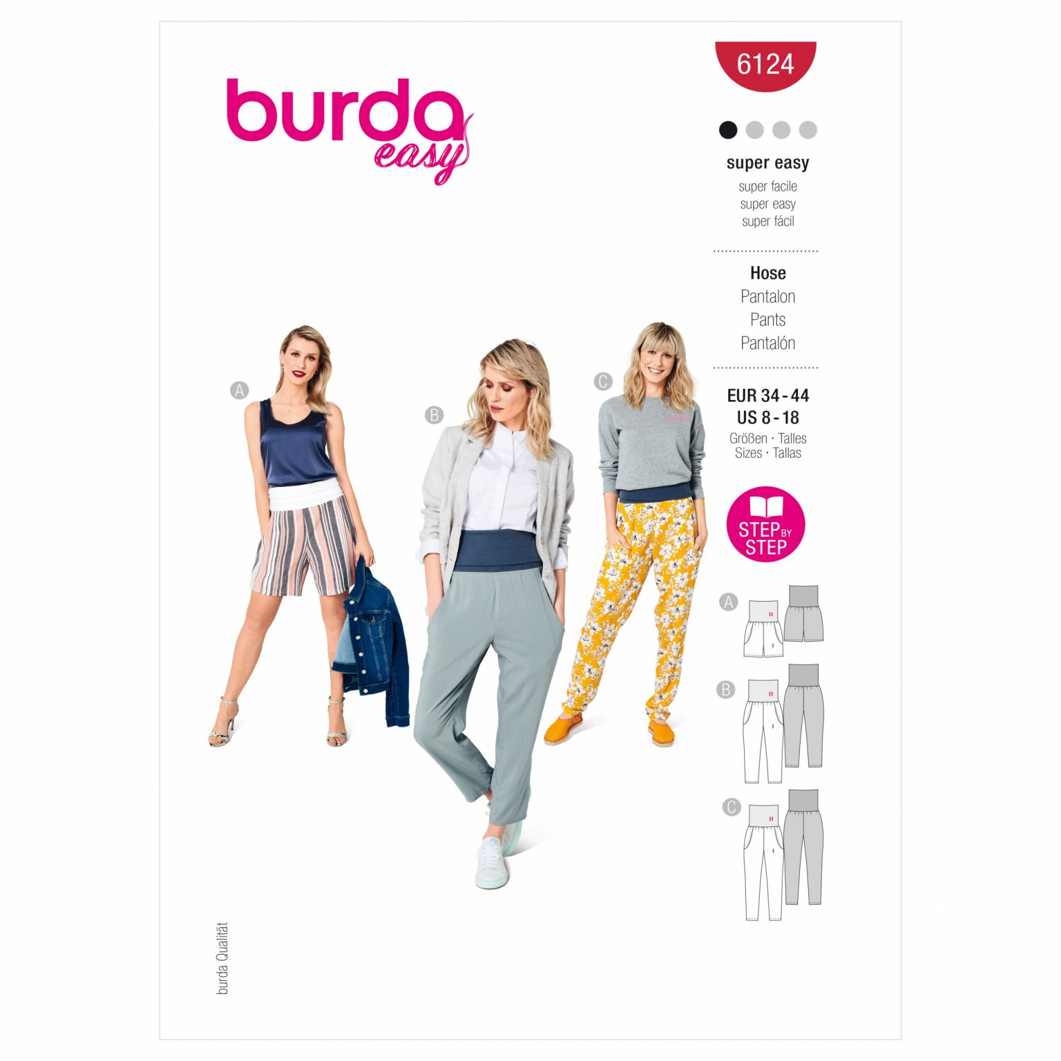 Burda Trousers and Shorts 6124 - The Fold Line