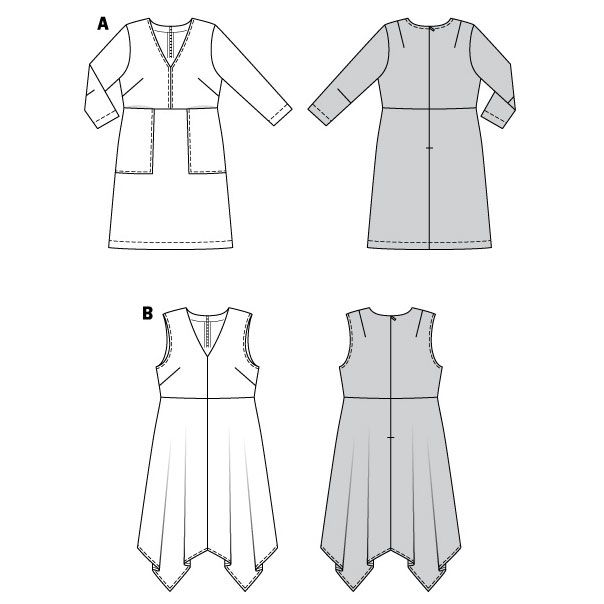 Burda Dress 6036 - The Fold Line