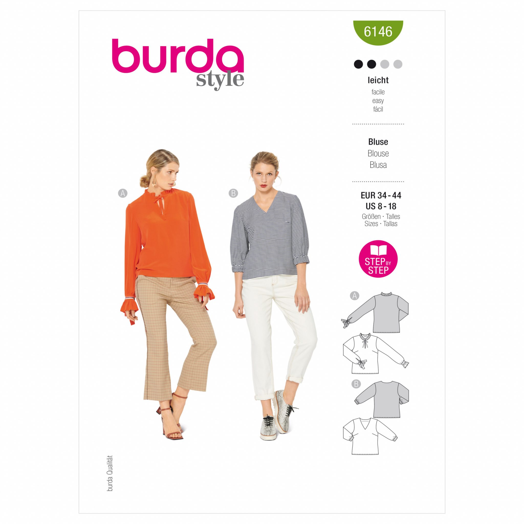 Burda Blouse 6146 - The Fold Line
