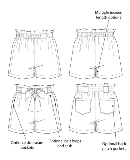 Itch to Stitch Brampton Shorts - The Fold Line
