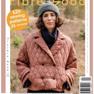 A sewing pattern magazine from Fibre Mood on The Fold Line. A magazine with 12 patterns and 25 style variations for autumn, including dresses, a top, sweater, skirt, coat and cape for women as well as a coat for children.