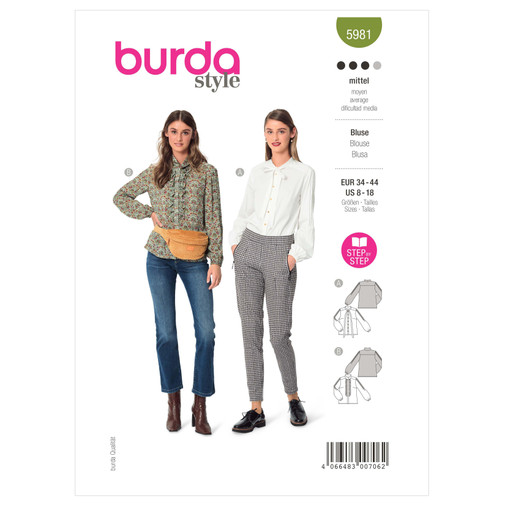 Burda Blouses 5981 - The Fold Line
