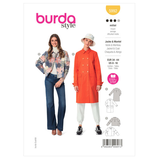 Burda Jacket and Coat 5992 - The Fold Line