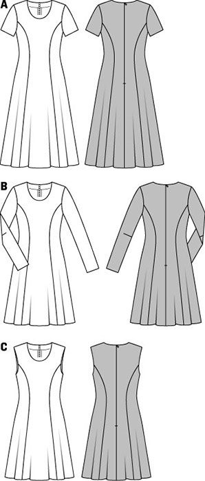 Burda Dresses 6821 - The Fold Line