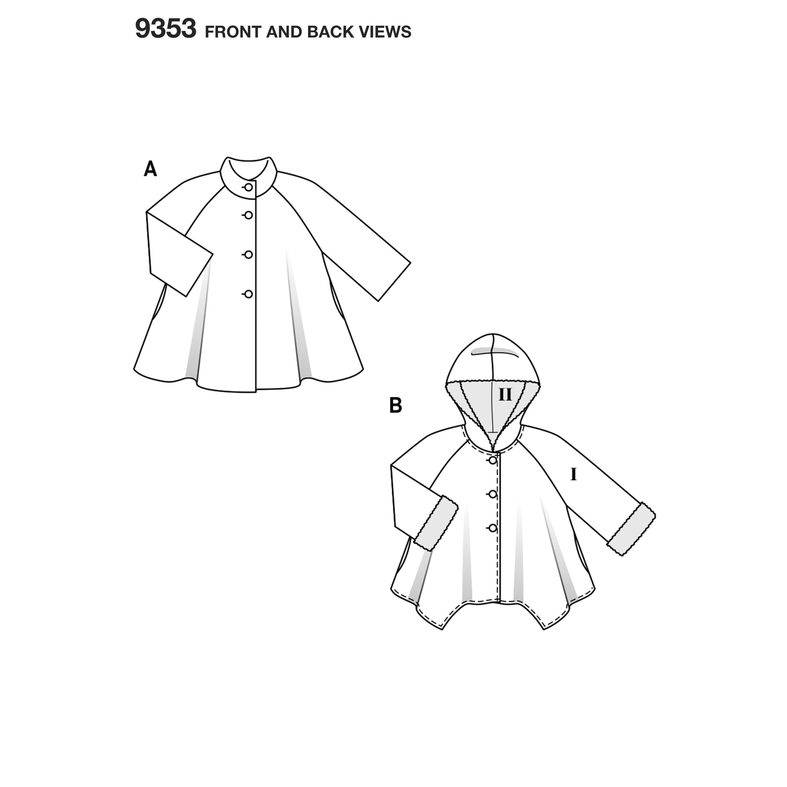 Burda Child Coat 9353 - The Fold Line