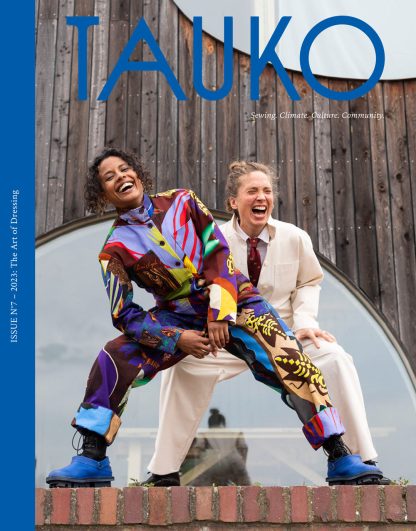A sewing pattern magazine from Tauko on The Fold Line. A magazine with 10 sewing patterns to make garments such as a quilted jacket, tops, jacket, dresses, smock, shorts, robe, and coveralls, fitting all sizes and body shapes.