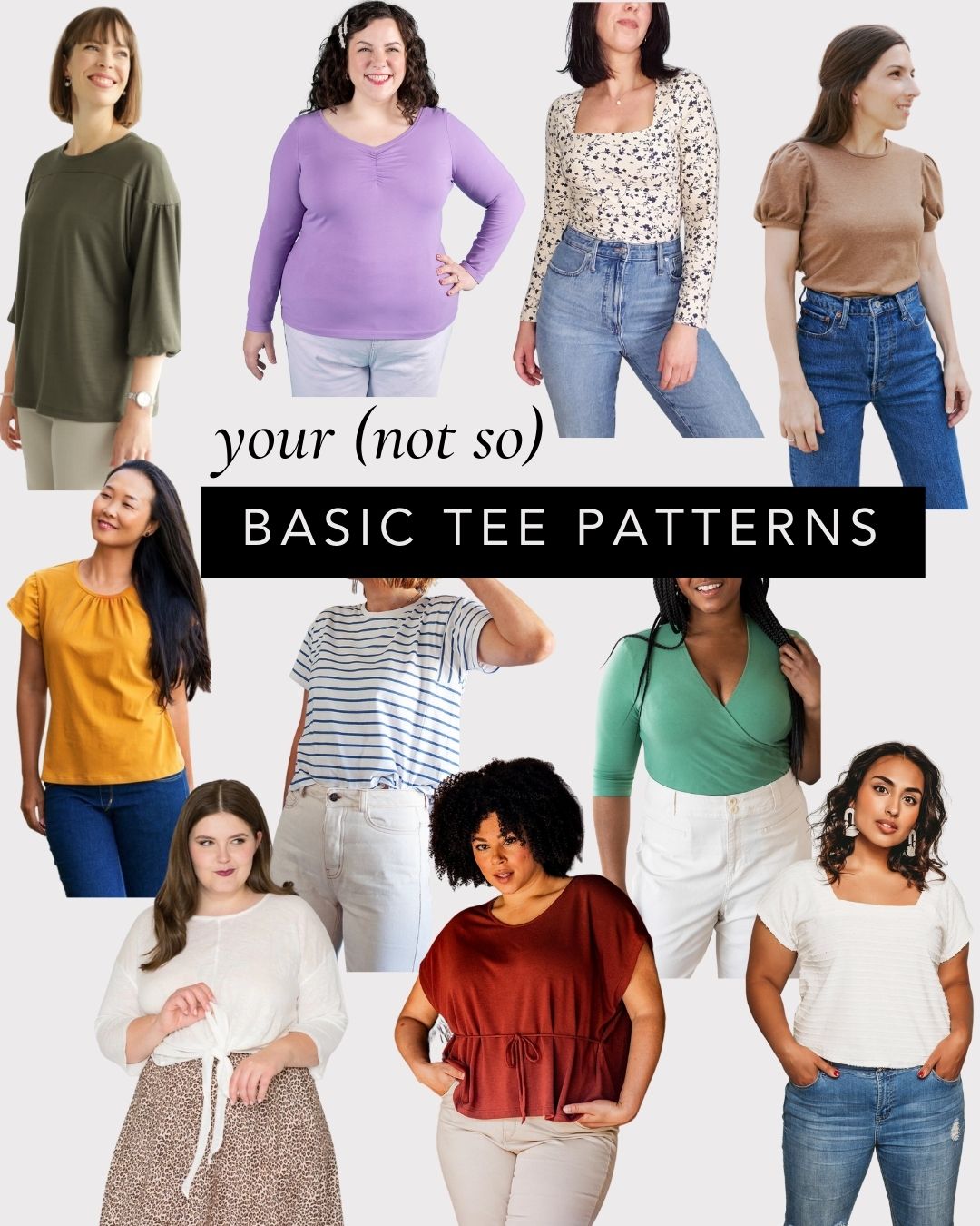 Your (Not So) Basic T-Shirt Sewing Patterns - The Fold Line