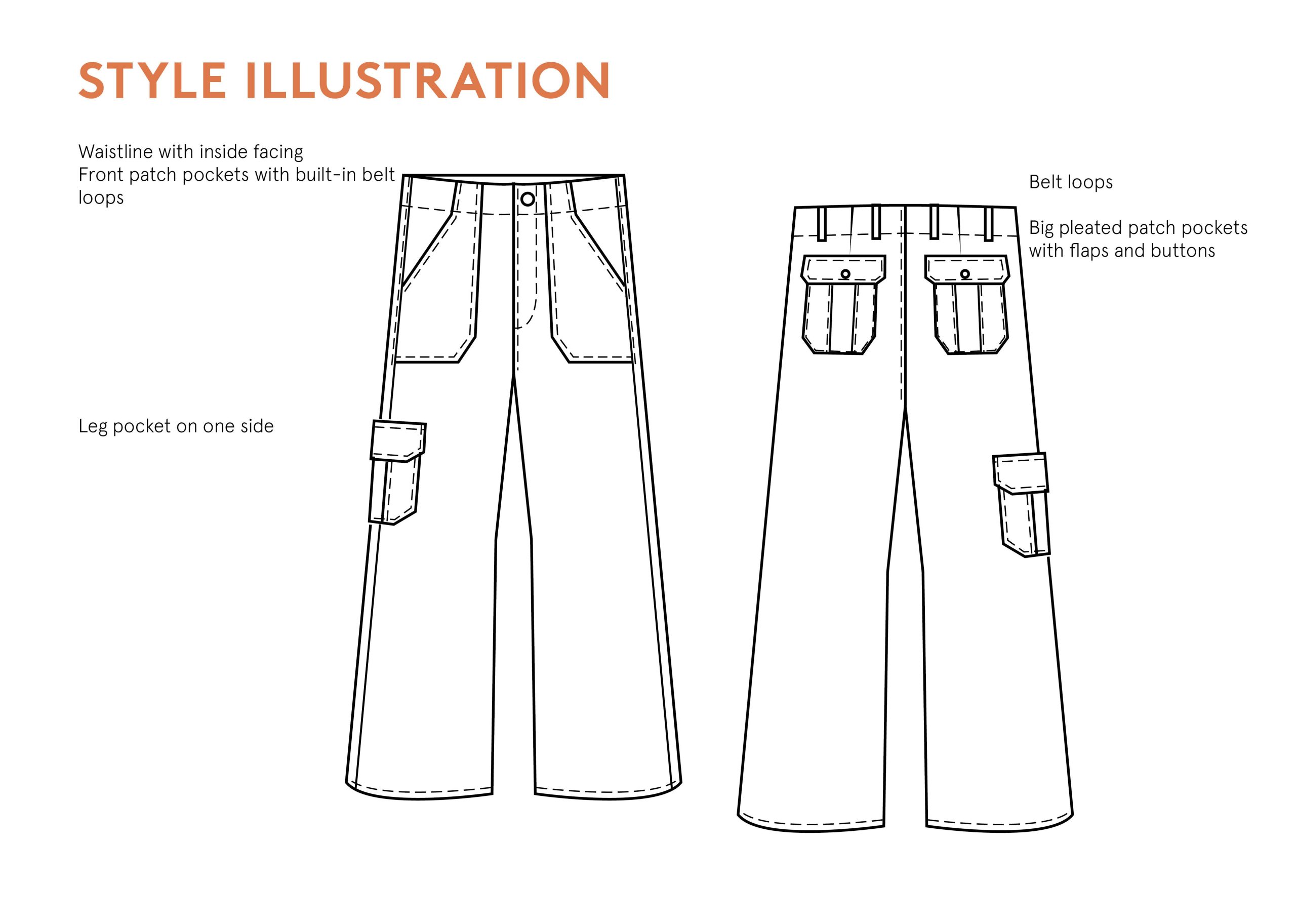Cargo pants sewing pattern  Wardrobe By Me - We love sewing!