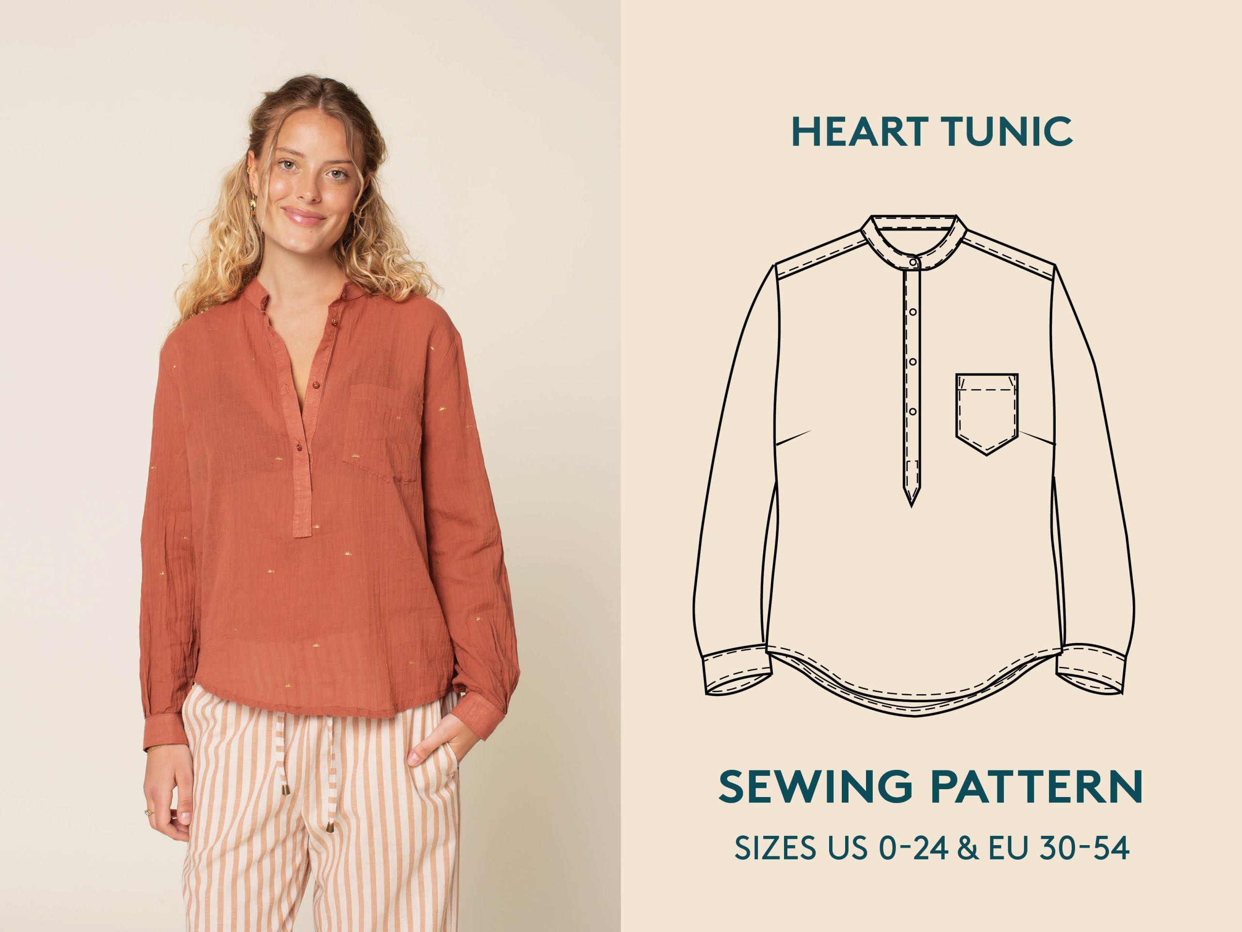 Wardrobe by Me Heart Tunic Shirt - The Fold Line