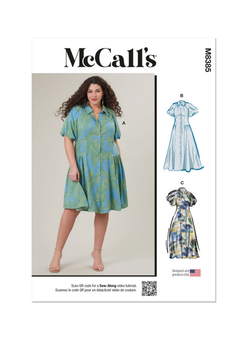 McCalls Shirtdress M8385 - The Fold Line