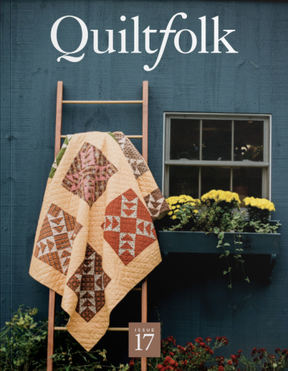 A quilting pattern magazine from Quiltfolk on The Fold Line. Whether you’re looking for traditional, modern, antique or art quilts, this beautiful magazine has it all. Quiltfolk travels with a team of writers and photojournalists to meet and interview members of the quilting community – to learn about their lives and work. Each quarterly issue is a new and inspiring adventure!
