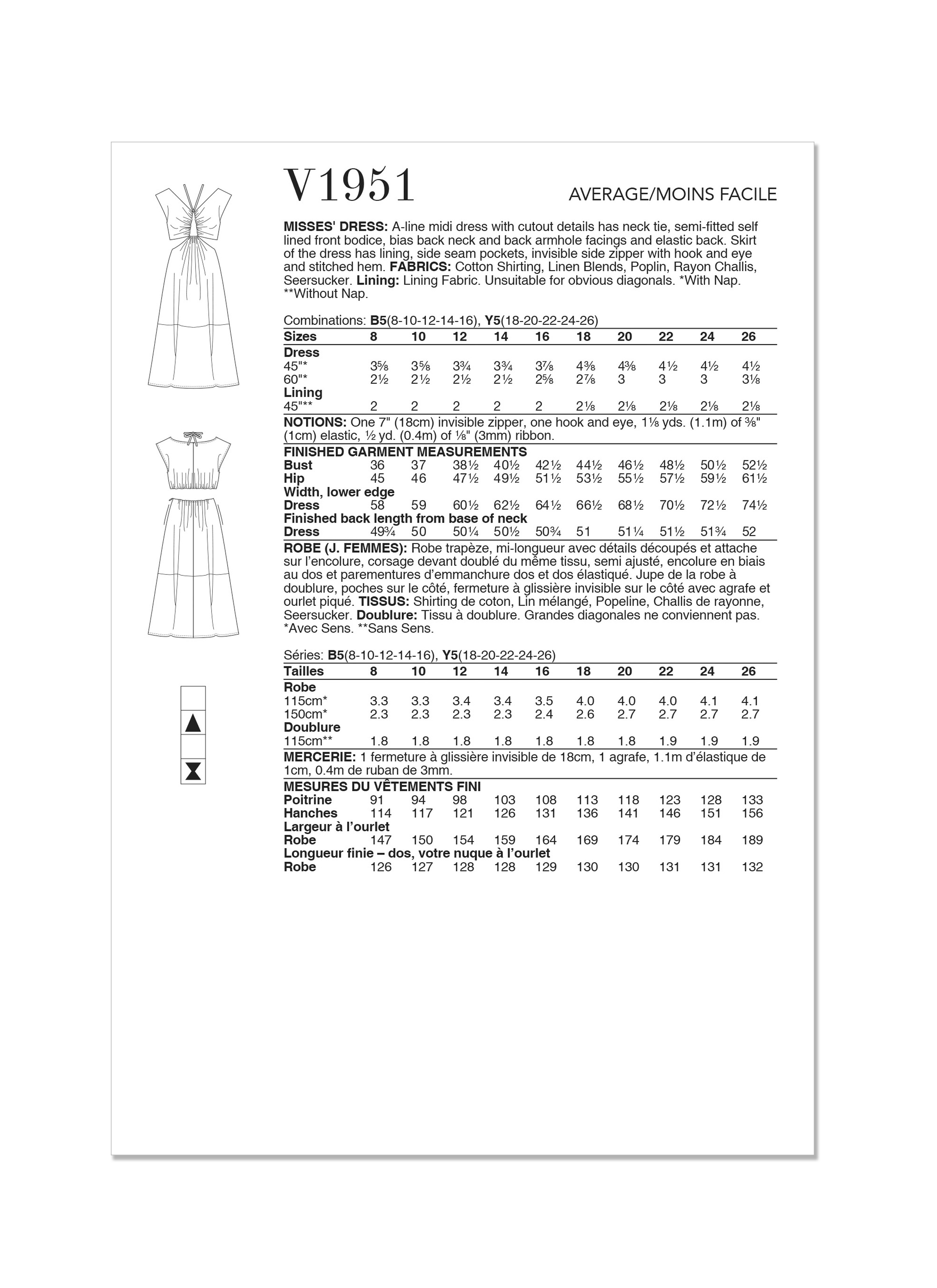 Vogue Dress V1951 - The Fold Line