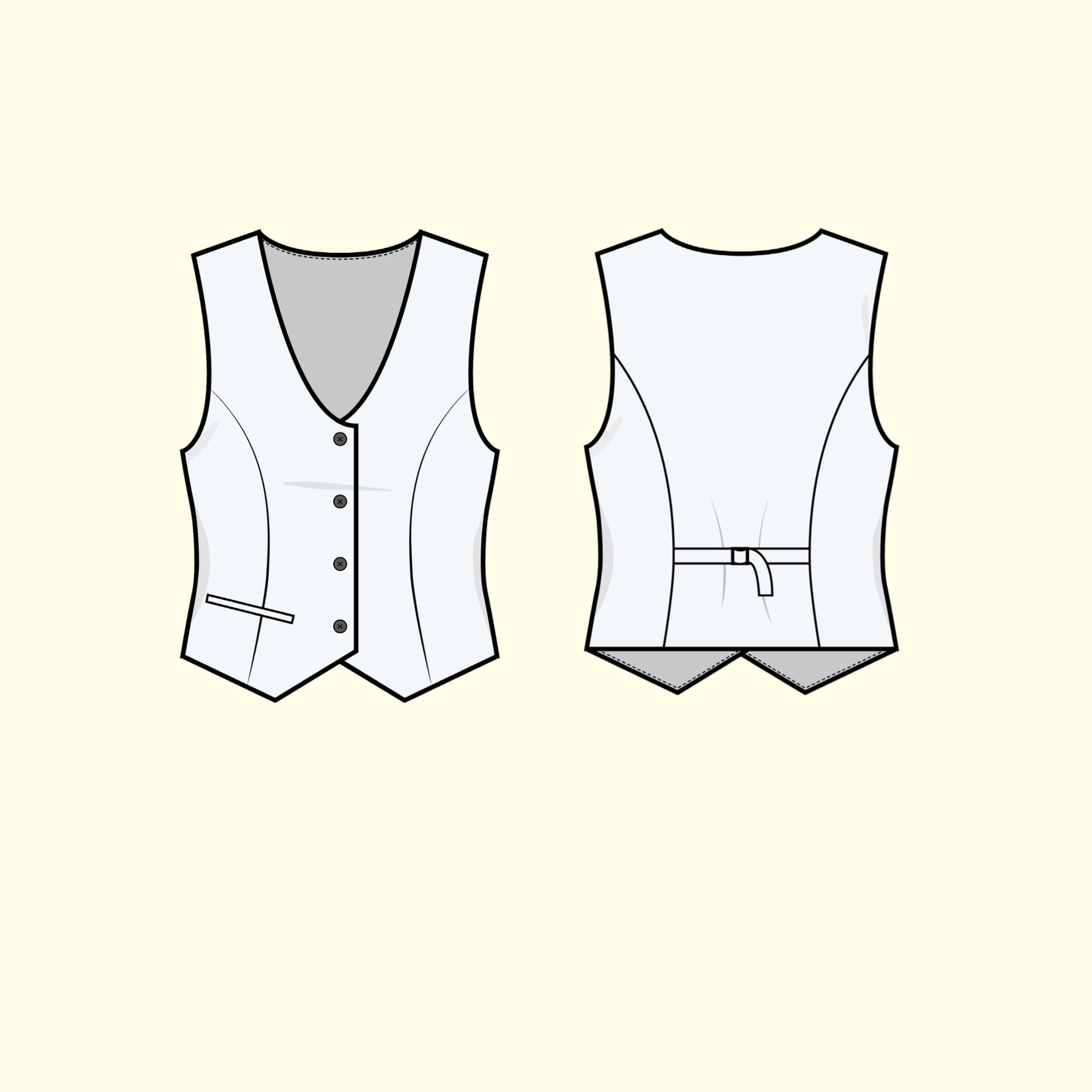 Puff and Pencil Waistcoat - The Fold Line
