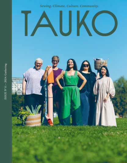A sewing pattern magazine from TAUKO on The Fold Line. A magazine with 9 sewing patterns to make tops and blouses, dresses, skirts, trousers and a jumpsuit.