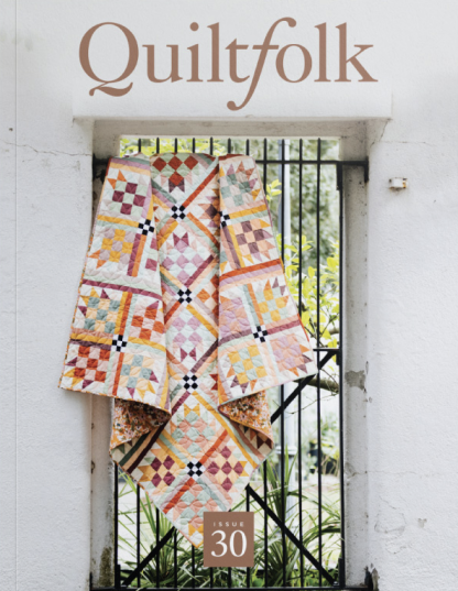 Issue 30 (Georgia) of Quiltfolk magazine on The Fold Line. Whether you’re looking for traditional, modern, antique or art quilts, this beautiful magazine has it all.